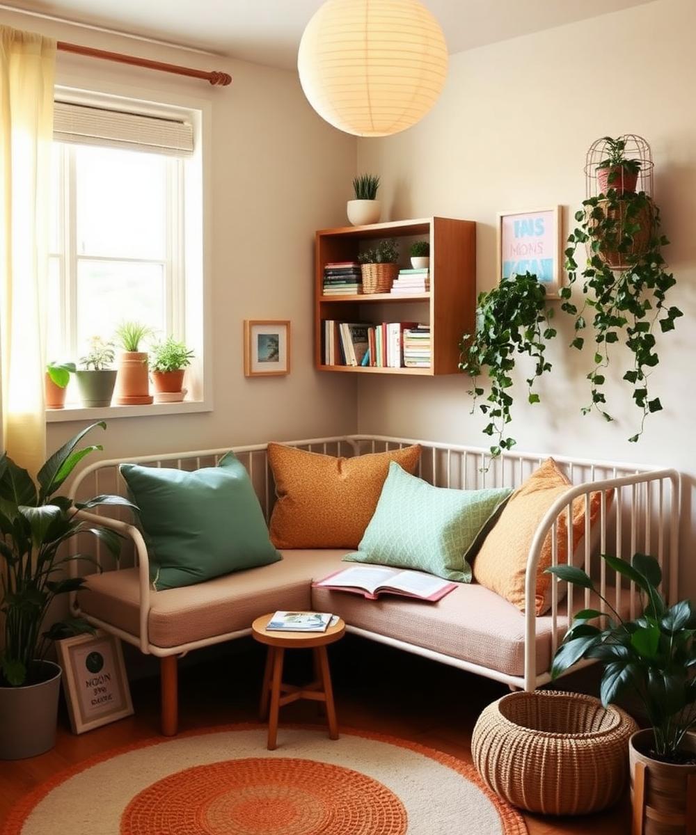 Cosy reading nook